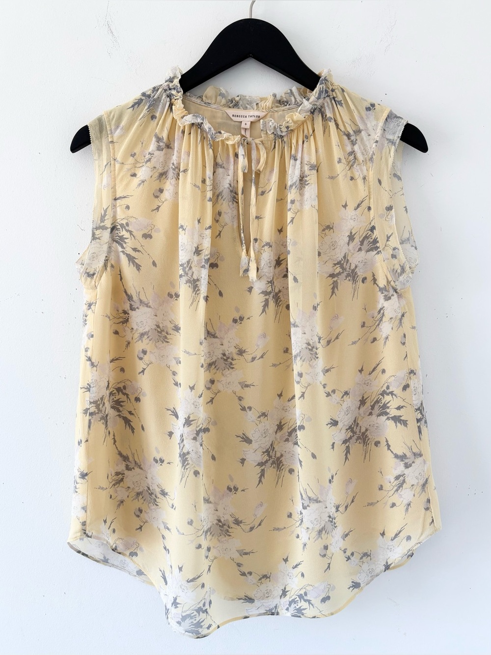 Rebecca Taylor 100% Silk Sleeveless Blouse